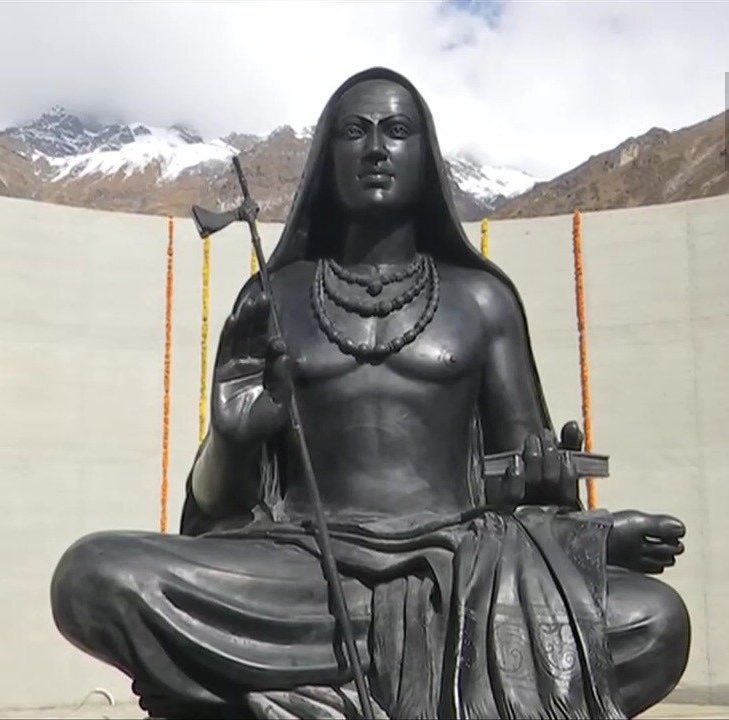 sajjanjindal's tweet photo. Proud of all the efforts of @TheJSWGroup in building the Sacred Samadhi and the Statue of Adi Guru Shri Shankaracharya ji at #Kedarnath , which was dedicated to our nation by our Hon PM @narendramodi ji this morning.
The team worked extremely hard for this day. https://t.co/Yrvu5hEKyT