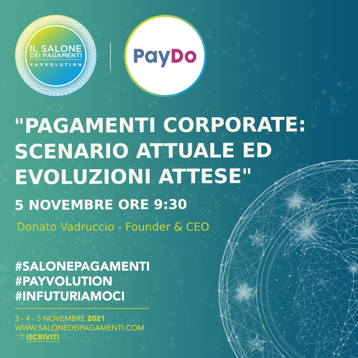 plick_eu's tweet photo. Il Fintech si candida ad essere l'anello di congiunzione tra la banca tradizionale e le imprese per accelerare lo sviluppo. Segui il nostro CEO Donato Vadruccio alle ore 9:30 
Iscriviti qui 👉 https://t.co/26JSHzerKF
#Payvolution #ABIeventi #digitalpayments #infuturiamoci https://t.co/86CxThpqJo