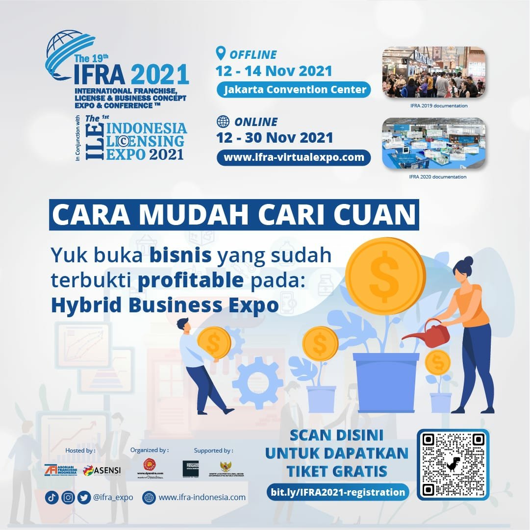 GoUKMid's tweet photo. Pameran bisnis waralaba, lisensi, dan peluang bisnis akan hadir sebentar lagi nih✨IFRA in Conjunction with ILE 2021✨

Daftar segara! https://t.co/ccMwP6etbY

For Information at Instagram @ifra_expo or marketing.ifra@dyandra.com 

#RoadToIFRA2021 #business https://t.co/0FhYsIc7Ww