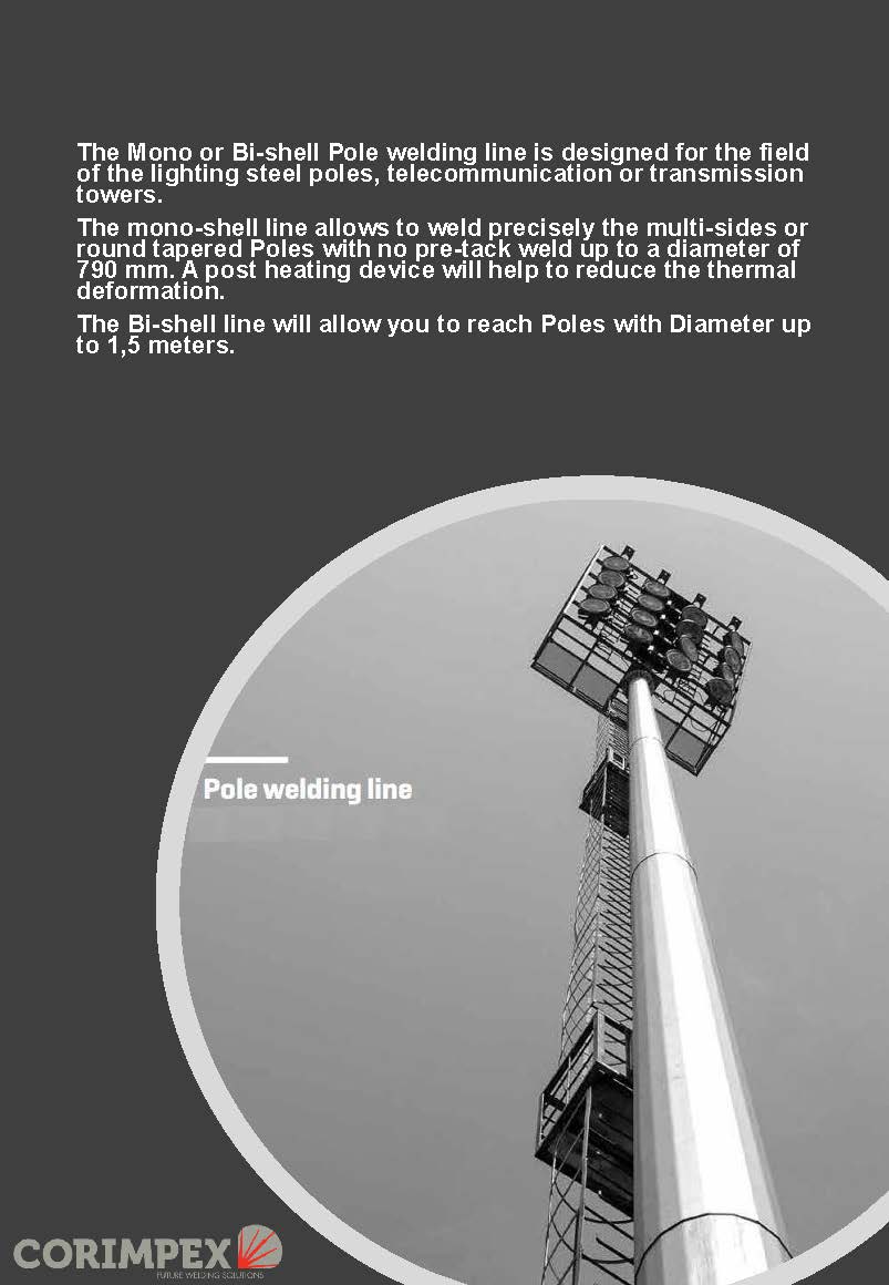 FicepHK's tweet photo. Let's introduce you CORIMPEX Pole Welding Lines, designed for the fields of lampposts, telecommunication and transmission towers.
Attached presentation with technical data sheets
#CORIMPEX #Poleweldinglines #Submergedarcwelding #lamppost #telecommunication #transmissiontowers https://t.co/LQk3eOt10f