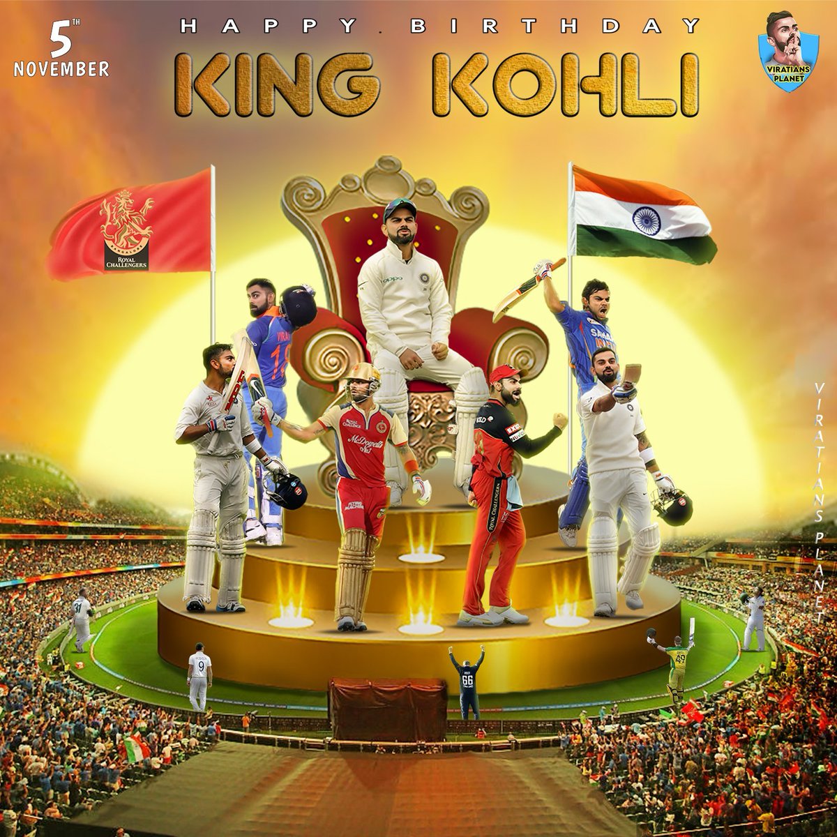 thippesh_bg's tweet photo. Wish You Happy Birthday King Virat Kohli @imVkohli @dasadarshan #HappyBirthdayViratKohli @SunilSkohli007 https://t.co/xvmp3W0Ruj