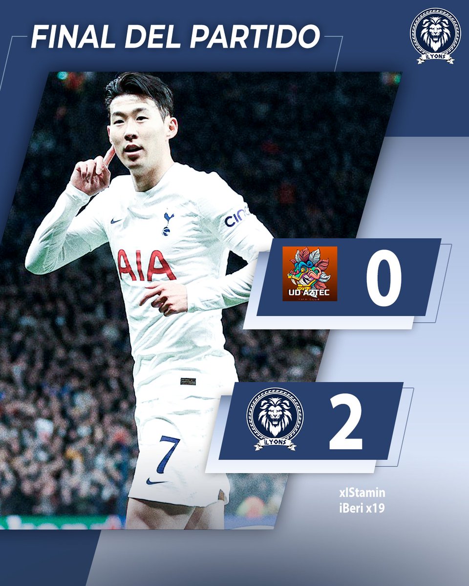 iLyonSss's tweet photo. 🔥 𝙍𝙀𝙎𝙐𝙇𝙏𝘼𝘿𝙊 𝙁𝙄𝙉𝘼𝙇 🔥

⏱ ¡FINAL DEL PARTIDO! 

#iLyons 🦁

#ProClubs | #Xbox | #eSports | #FIFA22 | #fmvppretemporadax https://t.co/cIpkSvTbsl