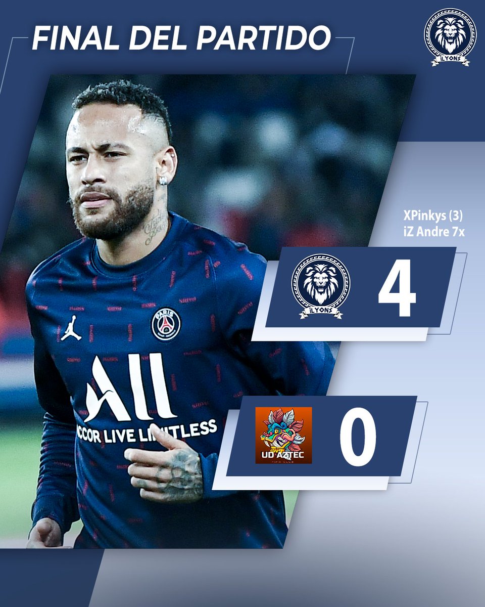 iLyonSss's tweet photo. 🔥 𝙍𝙀𝙎𝙐𝙇𝙏𝘼𝘿𝙊 𝙁𝙄𝙉𝘼𝙇 🔥

⏱ ¡FINAL DEL PARTIDO! 

#iLyons 🦁

#ProClubs | #Xbox | #eSports | #FIFA22 | #fmvppretemporadax https://t.co/cIpkSvTbsl