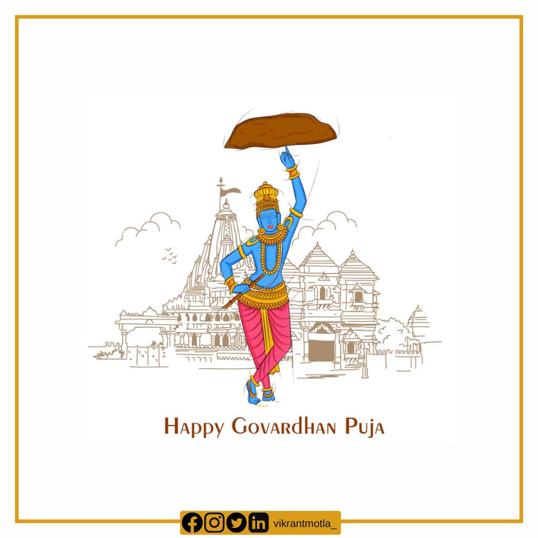 VikrantMotla_'s tweet photo. Wishing you all a Happy Govarddhan Puja
#happygovardhanpuja #HappyGovardhanPooja2021 https://t.co/AGoqCVsXlN