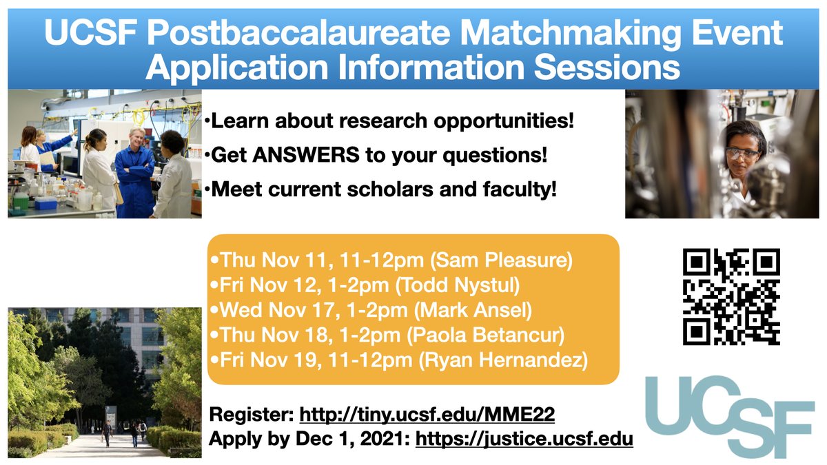 UCSF PROPEL (@ucsf_propel) on Twitter photo Want to learn more about the <a href="/UCSF/">UC San Francisco</a> Postbac Matchmaking Event or PROPEL? Join us at an info session and meet one of the PROPEL co-founders to talk about opportunities <a href="/UCSF/">UC San Francisco</a>! Multiple sessions coming up, register here: tiny.ucsf.edu/MME22. <a href="/samplease/">Pleasure Lab</a> <a href="/toddnystul/">Todd Nystul</a> <a href="/rdhernand/">Ryan Hernandez</a> Want to learn more about the <a href="/UCSF/">UC San Francisco</a> Postbac Matchmaking Event or PROPEL? Join us at an info session and meet one of the PROPEL co-founders to talk about opportunities <a href="/UCSF/">UC San Francisco</a>! Multiple sessions coming up, register here: tiny.ucsf.edu/MME22. <a href="/samplease/">Pleasure Lab</a> <a href="/toddnystul/">Todd Nystul</a> <a href="/rdhernand/">Ryan Hernandez</a>