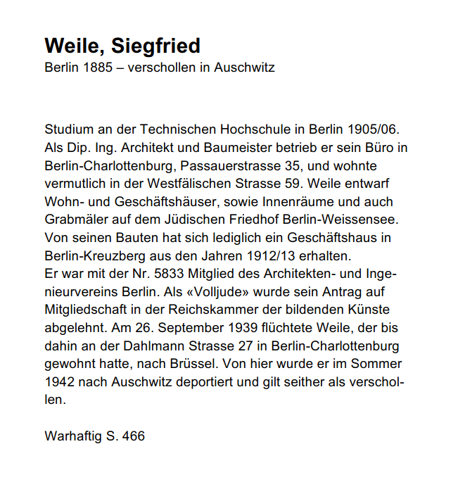 Archivtier's tweet photo. @tempelhoferin @diemauerthewall Das Kaufhaus #Tempelhof soll nach Plänen des Architekten Siegfried Weile erbaut worden sein. Weile hat in dem Zeitraum das neue Wohnhaus der Familie Lewissohn im #Seebad Mariendorf gebaut. Er floh 1939 nach #Belgien, von dort wurde er 1942 nach #Auschwitz deportiert und ermordet. https://t.co/byjEu9biUp