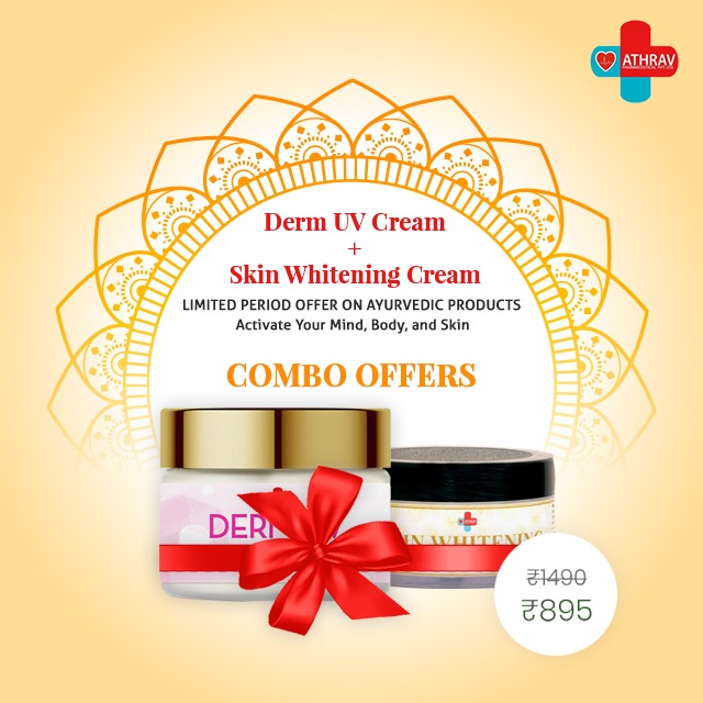 AthravPharma's tweet photo. Buy Athrav's combo Skin Whitening Cream and Derm UV Cream at a special price for a limited time.
.
.
.
.
#happygovardhanpooja #diwalioffer #combooffers #whiteninguvcream #dermuvcream #uvcream #medicinetreasures #ayurvedicpharma  #athravpharma #trending #latest #Latesttrending https://t.co/pzkgn3Gq3u