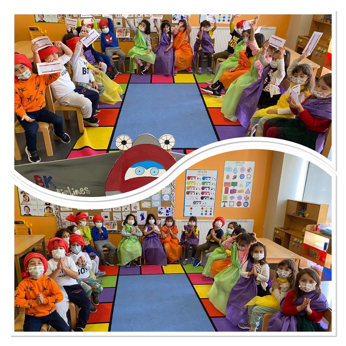 bk_atasehir2's tweet photo. Anaokulu öğrencilerimizle bu hafta dünya ülkelerinden Hindistan’ı tanıdık. Eğlenerek öğrendiğimiz bir haftayı daha geride bıraktık. 🇮🇳👶🏻👧🏼🎈🎨 https://t.co/7yyqr7Aybn
