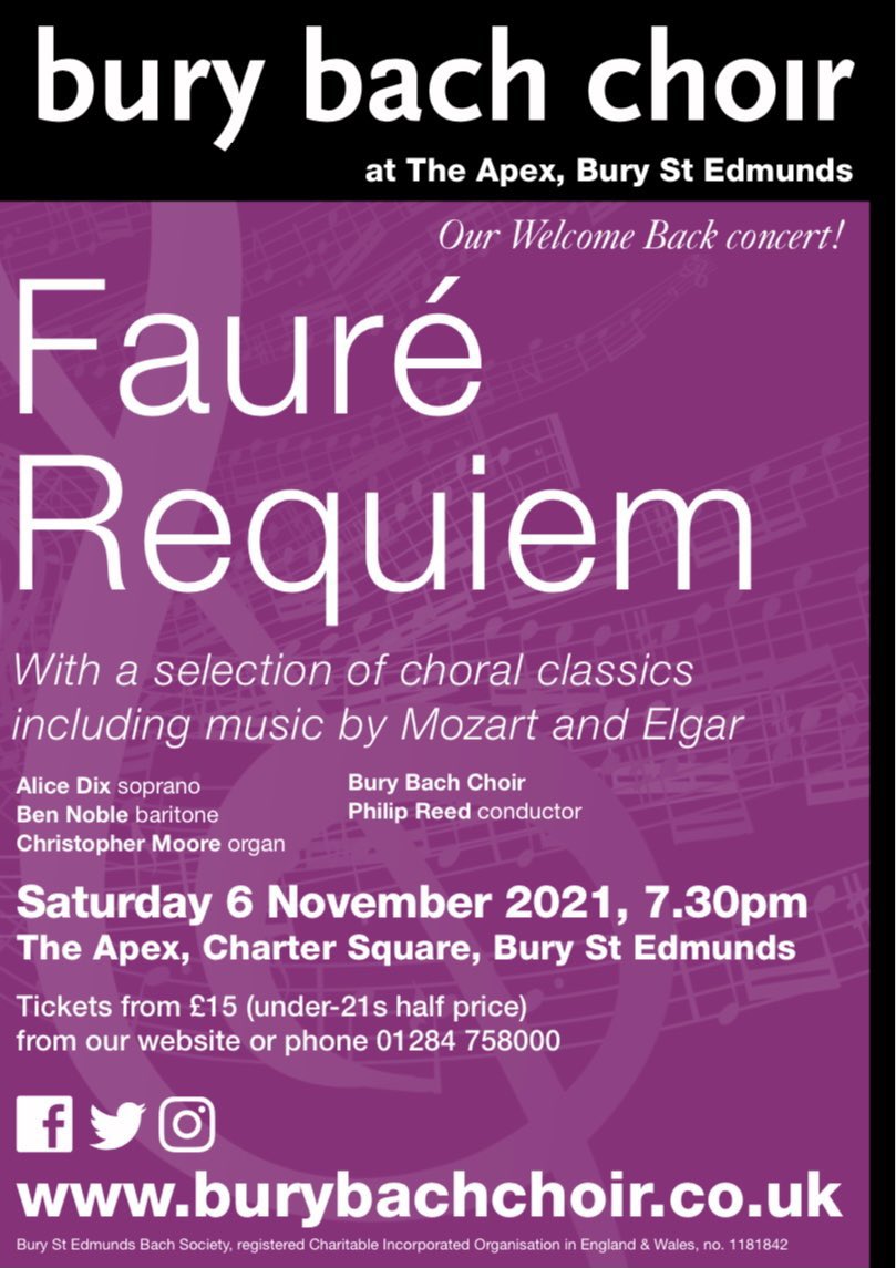 BuryBachChoir's tweet photo. It’s concert eve! Join us tomorrow evening @TheApexVenue for our first concert since March 2020. Tickets still available here 👉🏻 on 01284 758000 or follow this link 👉🏻 https://t.co/AmzRfNNJ6f #suffolk #burybachchoir #burystedmunds #choir #choral #welcomebackconcert https://t.co/BrRSb4aWa0