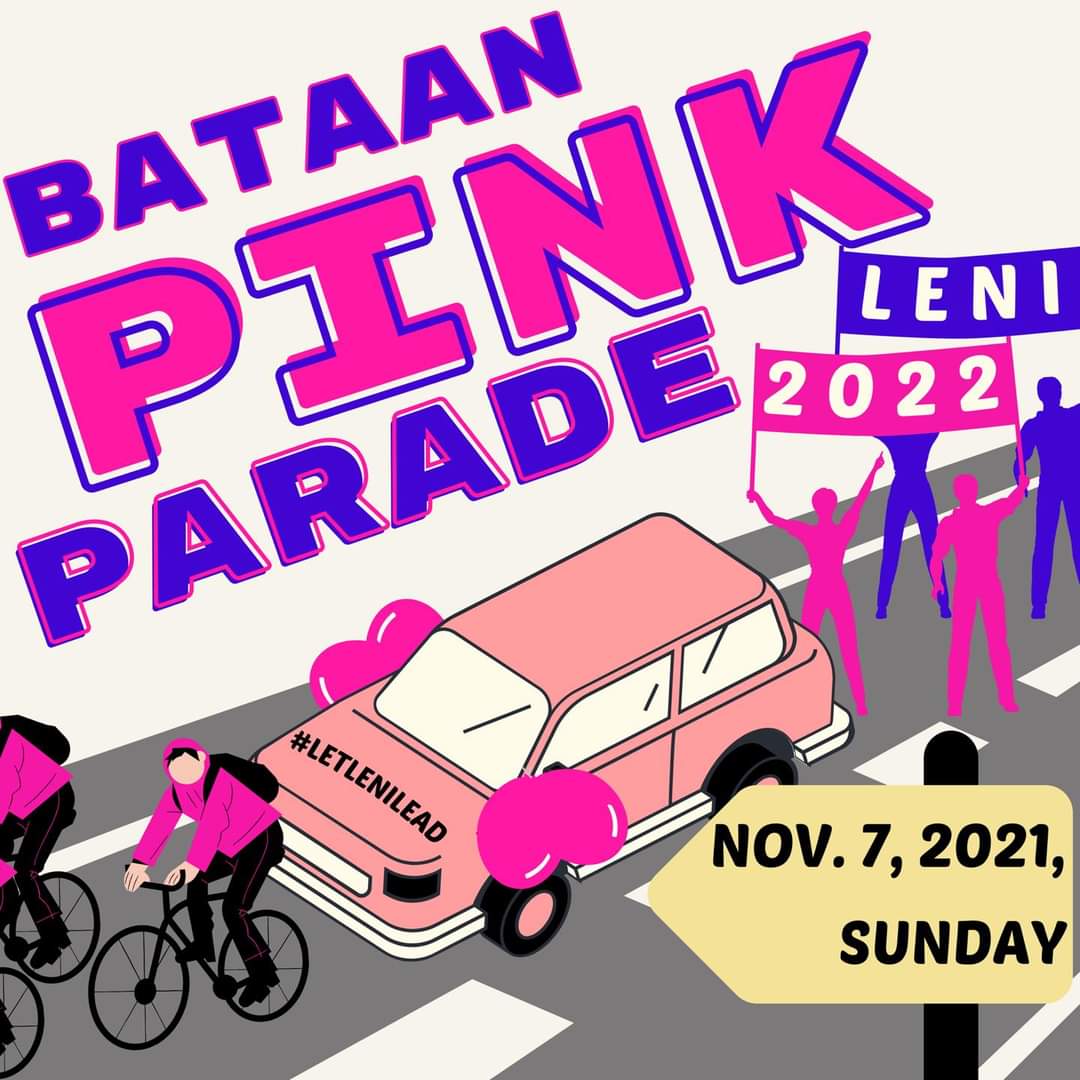 jeffreyaoconer's tweet photo. Mga KakamPINKS naman sa Bataan ang titindig! Magpapakita nang paninindigan at suporta kay VP @lenirobredo at Sen. @kikopangilinan! Kita-kits Bataeños!
 @jillrobredo @aikarobredo @jpgrobredo @PinoyAkoBlog @teamlenirobredo @TeamLeniKiko https://t.co/MpaqVx6Ago https://t.co/wpsjaMUKpu