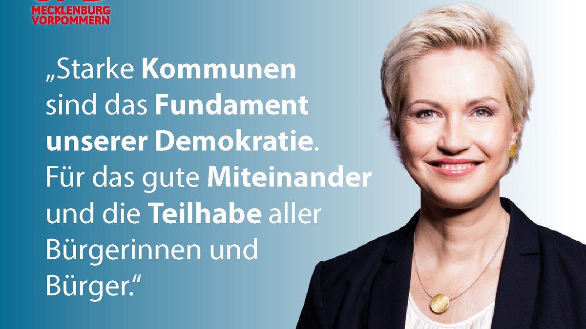 SPDMV's tweet photo. Das Miteinander von Land und #Kommunen ist entscheidend für Erfolg von #MV. #Städte, #Dörfer &amp; #Kreise sind Fundamente unserer #Demokratie. Vor Ort werden viele Entscheidungen für den Alltag der Menschen, die #Daseinsvorsorge und das #Gemeinwohl getroffen.  @manuelaschwesig https://t.co/BNyHxNntDw