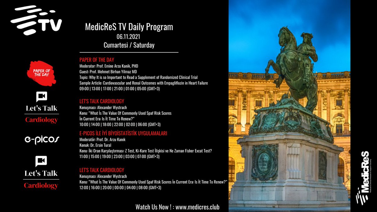 MedicReS's tweet photo. MedicReS TV Daily Program 06.11.2021
#MedicReS #MedicReSClub #MedicReSTV #MedicReSTürkiye #PaperoftheDay #EPICOSileİyiBiyoistatistikUygulamaları #LetsTalk #MedicReSArt #Tech #Hospitals #Pharma #PersonalTradeMark #ProPanel #PortraitOfTheWeek #News https://t.co/49mGbCmIhy