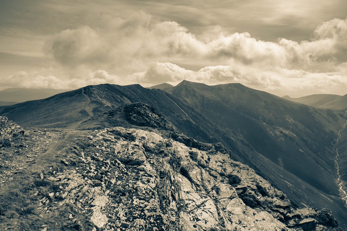 Whiteside to Hopegill Head: fabulous ridge walk with breathtaking views. #LakeDistrict #Cumbria #landscapephotography #mountain #blackandwhitephotography #getoutside #leefilters #fujifilm #photography #photooftheday