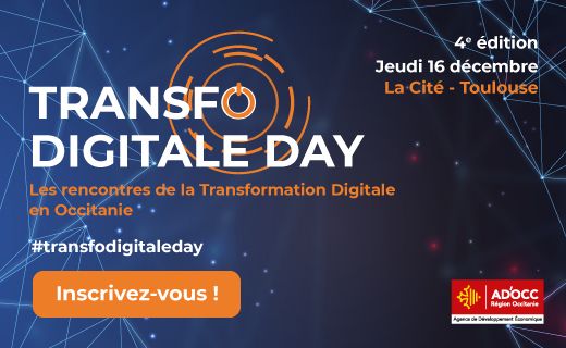 📣Transfo Digitale Day, les rencontres de la Transformation Digitale en <a href="/Occitanie/">Région Occitanie</a> - 16/12 à Toulouse @LaCite_eu  
RDV avec les experts du #numérique :
✔️ Pré-diagnostic #maturitédigitale
✔️ Conférences
✔️ Démos 
✔️ #B2B
transfo-digitale-day.b2match.io