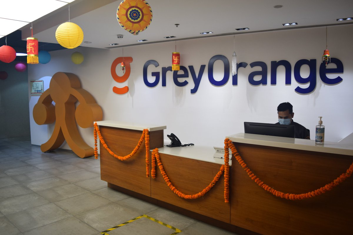 GoGreyOrange's tweet photo. We are extremely excited to share how GreyOrange offices and #SOLVERS echoed the joyous vibrations of the festive season. Dressed and decorated in body and spirit alike, this Diwali proved to be a symbol of our strength as a team. #gforce #LifeAtGO #HappyDiwali https://t.co/nEGZSE87GP