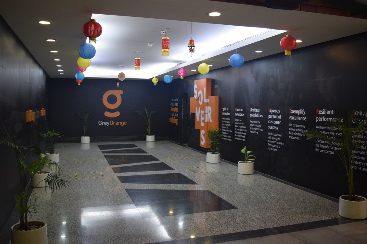 GoGreyOrange's tweet photo. We are extremely excited to share how GreyOrange offices and #SOLVERS echoed the joyous vibrations of the festive season. Dressed and decorated in body and spirit alike, this Diwali proved to be a symbol of our strength as a team. #gforce #LifeAtGO #HappyDiwali https://t.co/nEGZSE87GP