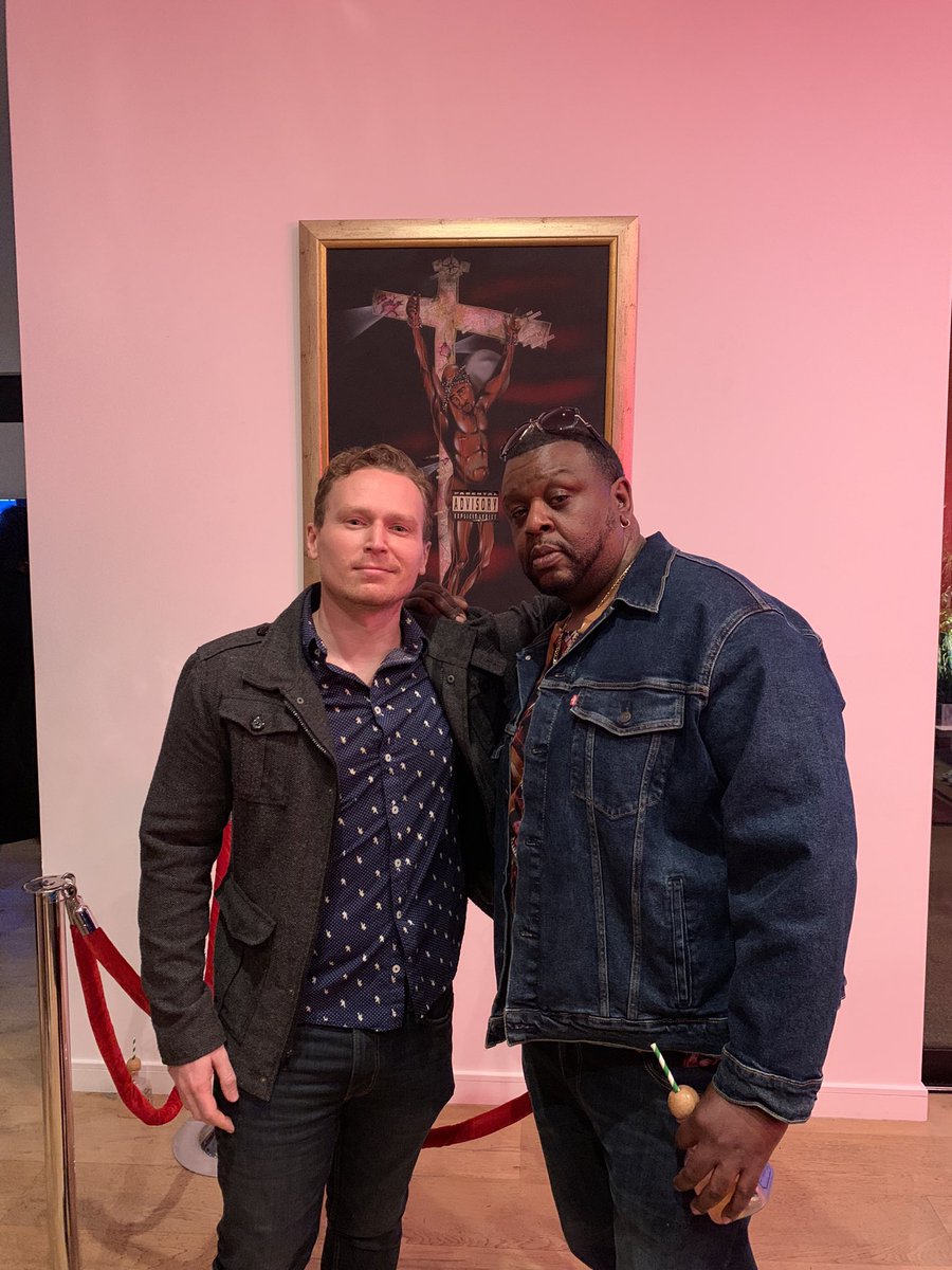 CoyJandreau's tweet photo. With the man behind Tupacโs #Makeveli and other gorgeous Death Row Records pieces - @riskieforever
Great to meet you man. Stunning work https://t.co/YGpd3cIWgp