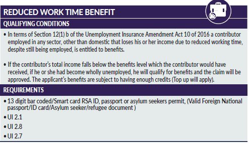 UNEMPLOYMENT INSURANCE FUND (UIF) (@uifbenefits) on Twitter photo Good morning, please read the below qualifying conditions and requirements for #UIF Reduced Work Time Benefits.
Apply at your nearest <a href="/deptoflabour/">Department of Employment and Labour</a> centre. #UIF #WorkingForYou Good morning, please read the below qualifying conditions and requirements for #UIF Reduced Work Time Benefits.
Apply at your nearest <a href="/deptoflabour/">Department of Employment and Labour</a> centre. #UIF #WorkingForYou