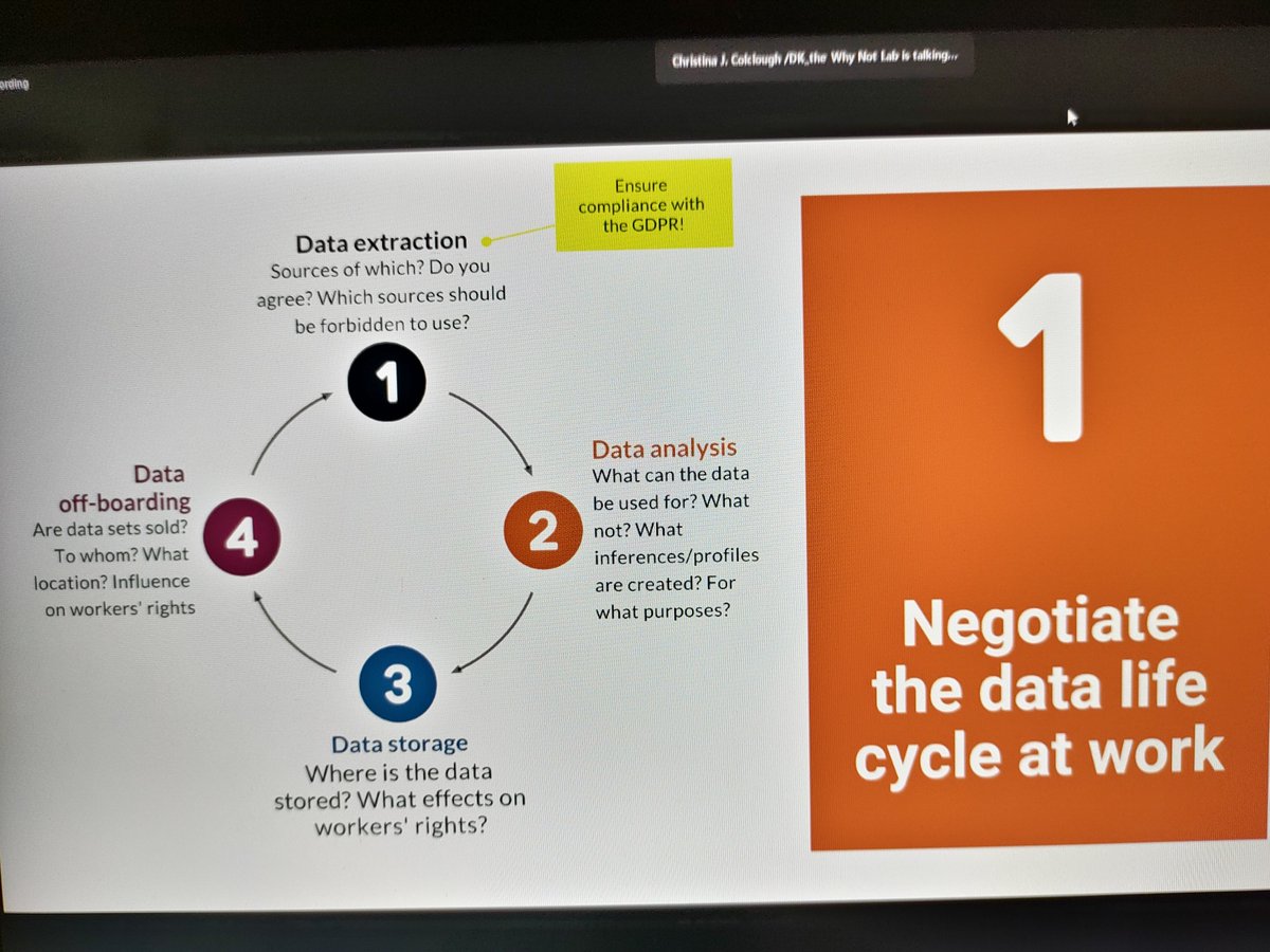 Yesterday I had a chance to participate in @EU_OSHA's workshop on algorithmic management of workers. Very interesting! Co-governance in the workplace of the algorithmic systems is a must, says @CjColclough.

@tyoterveys #algorithmicmanagement