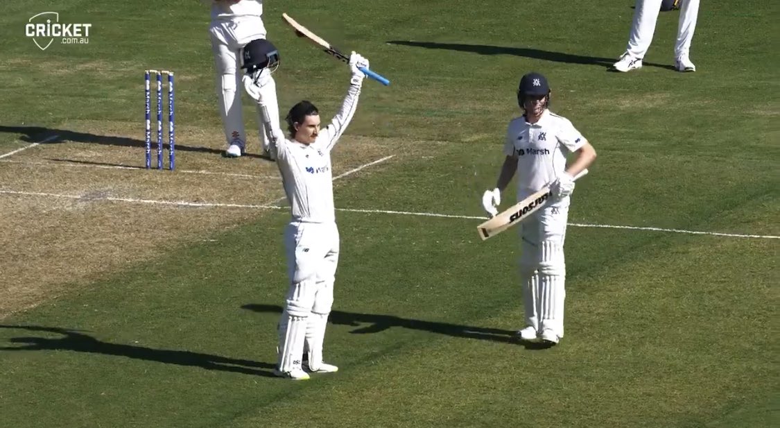 White_Adam's tweet image. Since Nic Maddinson moved to Victoria without a contract before the 2018/19 #SheffieldShield season…

22 matches
1,933 runs @ 76*
100s: 6   50s: 9

Nic has played as an opener, at 3, or in the middle order.

His sixth century was today.

* Don’t trust my maths 

@VicStateCricket