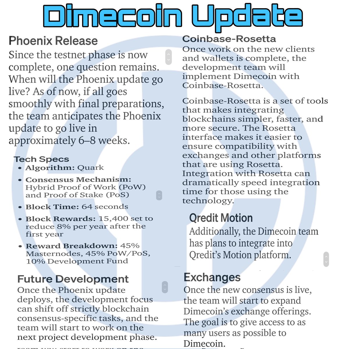 ManayKurdapya's tweet photo. Here's the latest update from #Dimecoin $Dime.
All is well!!

A real Cryptocurrency not just a token.
*With own blockchain
*Fast transaction
*Low transaction fee
*soon staking in your wallet

THE GLOBAL PAYMENT SOLUTION
@Dimecoin_
@DimeWhale 
@DimeTrain https://t.co/zwJzOSNI8o