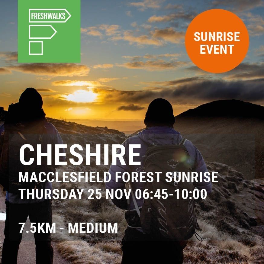 Kickstart your day with some early morning walking before hopefully witnessing a glorious sunrise from the summit of Shutlingsloe shining down on the Cheshire countryside.

📍 Macclesfield Forest
🗓️ Thu 25th Nov
🕒 06.45 - 10.00
📊 MEDIUM (7.5km)

buff.ly/3jxMumS