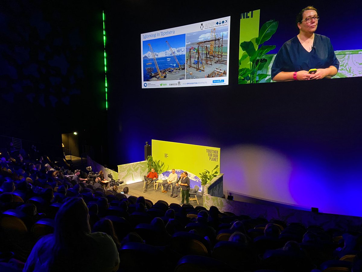 BAS_News's tweet photo. Martha McGowan @BAMNuttall, is telling us all about the challenges of living and building in Antarctica! #PolarNetZero
Join the event livestream (9:30-11:00 GMT) here: https://t.co/cl3HxPRbA9
#COP26 #TogetherForOurPlanet https://t.co/dcXy15P7je