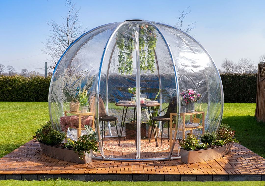 AstreeaUK's tweet photo. Weigh down your Igloo in style with our flowerbed weights - available online now 🌸 #domedining #igloo #diningpod #domehire #dome #pod #belltent #gardendomehire #gardendome #outdoordining #events #marqueehire #belltenthire #diningunderthestars #AstreeaIgloo https://t.co/nJ2xBOnfBo