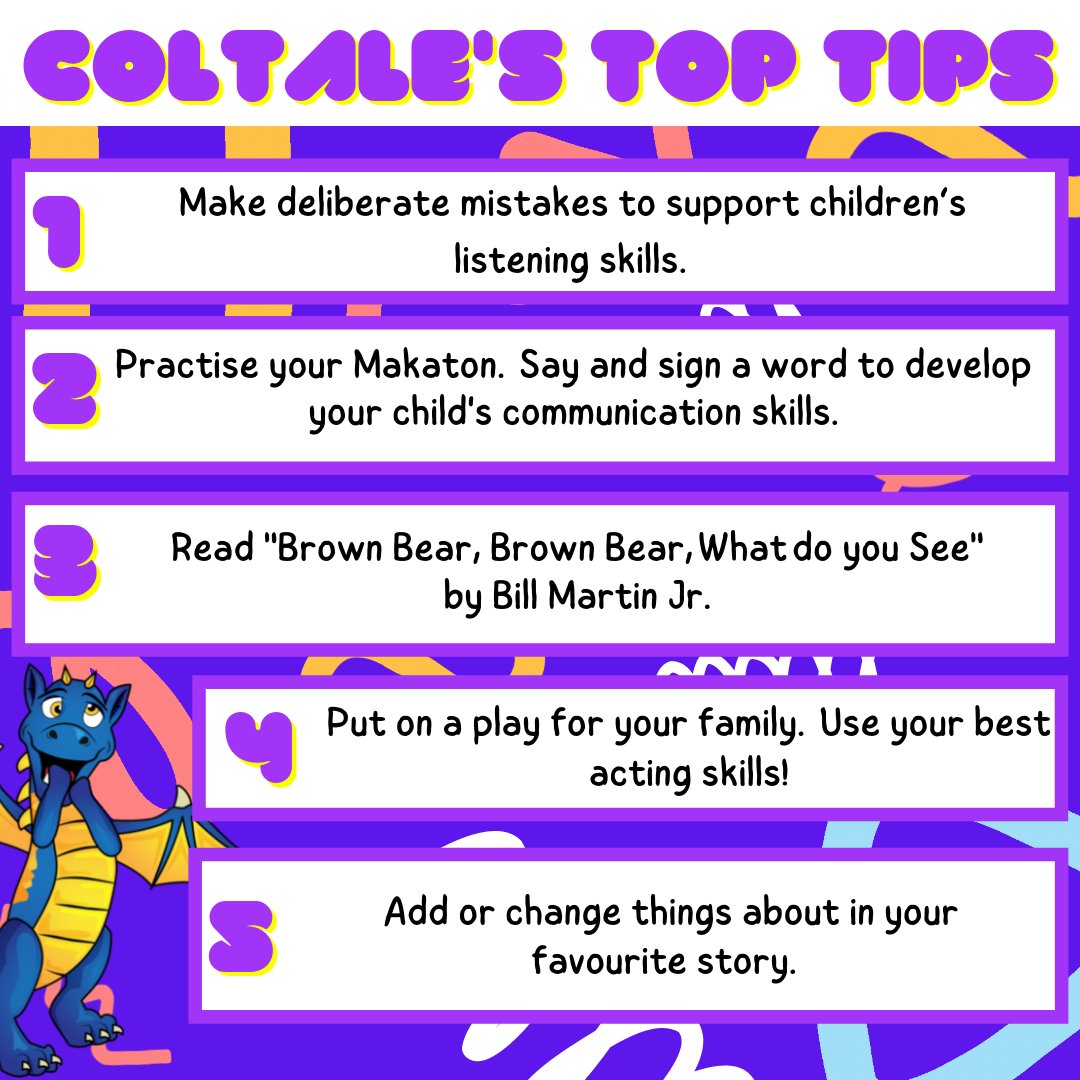 SqMileFamilies's tweet photo. #FiveTipFriday | How's your week been, #SquareMileFamilies? 

It really helps your child's language development when you spend time with them doing meaningful and fun activities. 

Here's a list of what you can do to support development in #earlyyears children.

#ColtalesTopTips https://t.co/YTWpYSmgf1