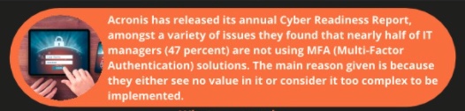 pyxisculture's tweet photo. We have found the enemy, and they are us!

Nearly 50% of IT managers don't use multi-factor authentication. Weak IT hygiene is one of the major causal factors of successful cybercrime.

Read more: https://t.co/ccm1jIWMFl

#cybercrime #IThygiene #cybersecurity #cyberhygiene https://t.co/mQ374AwA3m