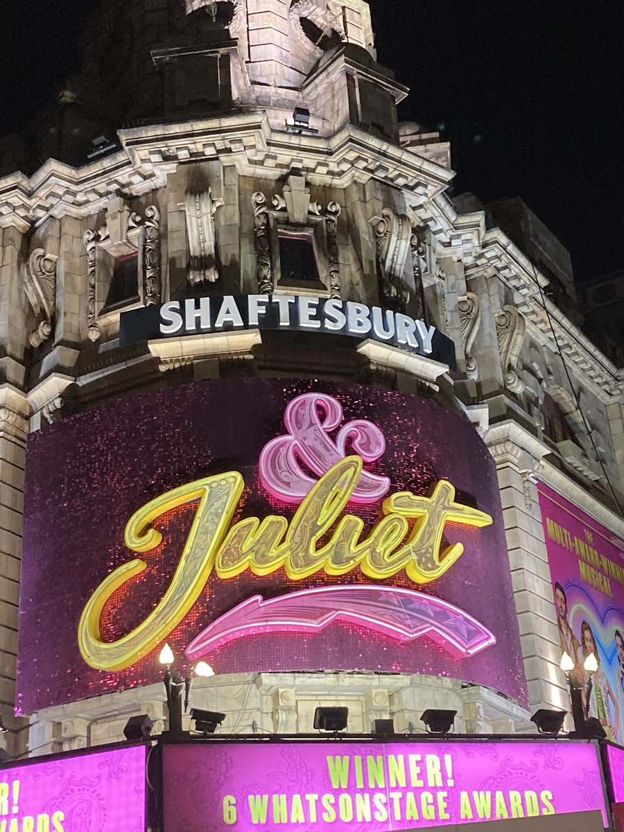 michaelastracha's tweet photo. Went to see @julietmusical @Shaftesbury1911 last night. Hilariously irreverent musical proving Juliet had a life after Romeo! Features songs of pop hit writer Max Martin, you’ll know all of them. Such a fun night out. A great tonic. Brilliant performances by all. #fabnightout https://t.co/ExWcgKDv4q