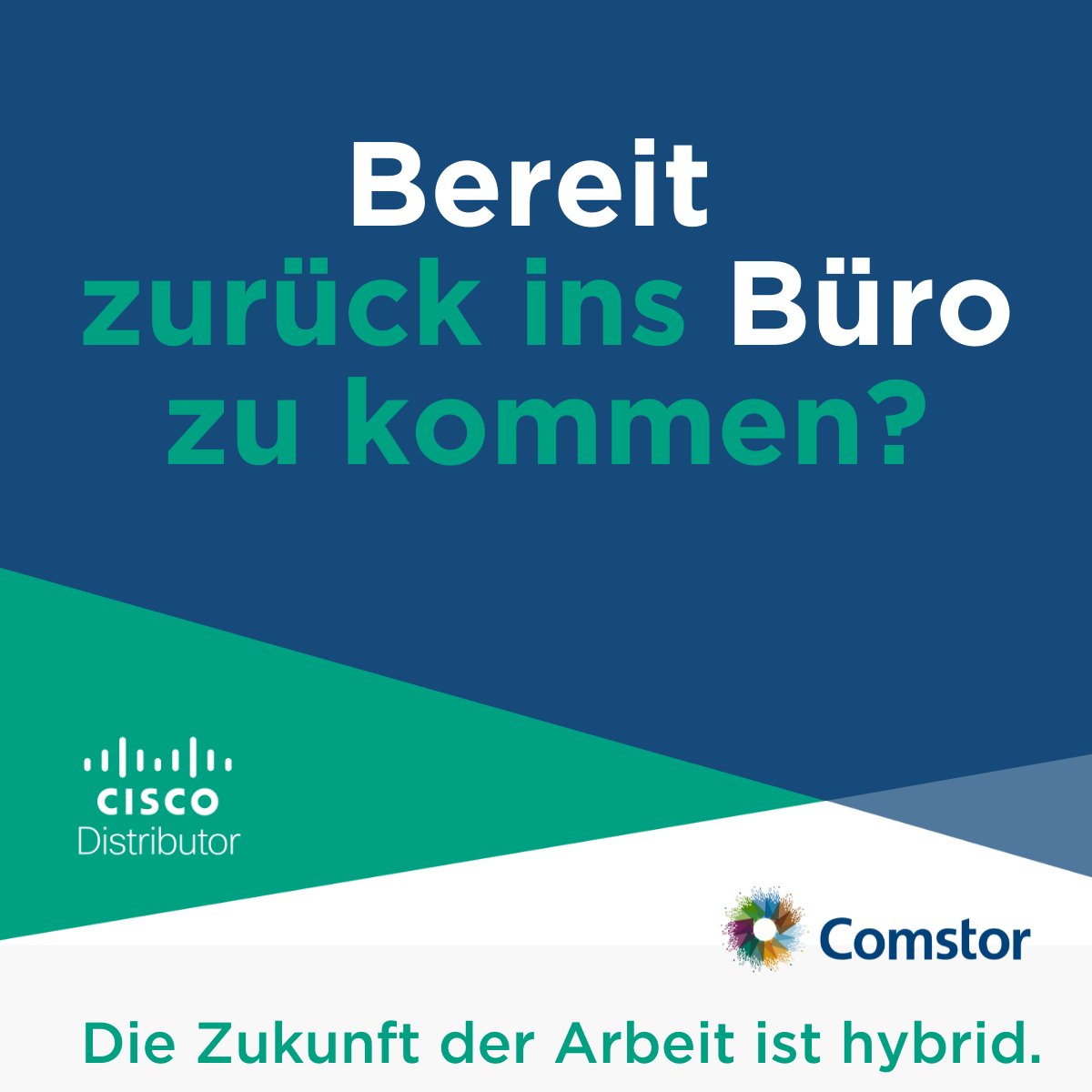 Comstor_DE's tweet photo. Fühlen sich die Mitarbeitenden Ihre Kunden im Büro wohl? Wir zeigen Ihnen Cisco Lösungen, die die Rückkehr ins Büro sicher macht und Hygienekonzepte unterstützen kann. 

👉 Die Zukunft der Arbeit ist hybrid. 

#HybridWorkplace #Comstor #Cisco #Collaboration https://t.co/4jFf6ZBpIV