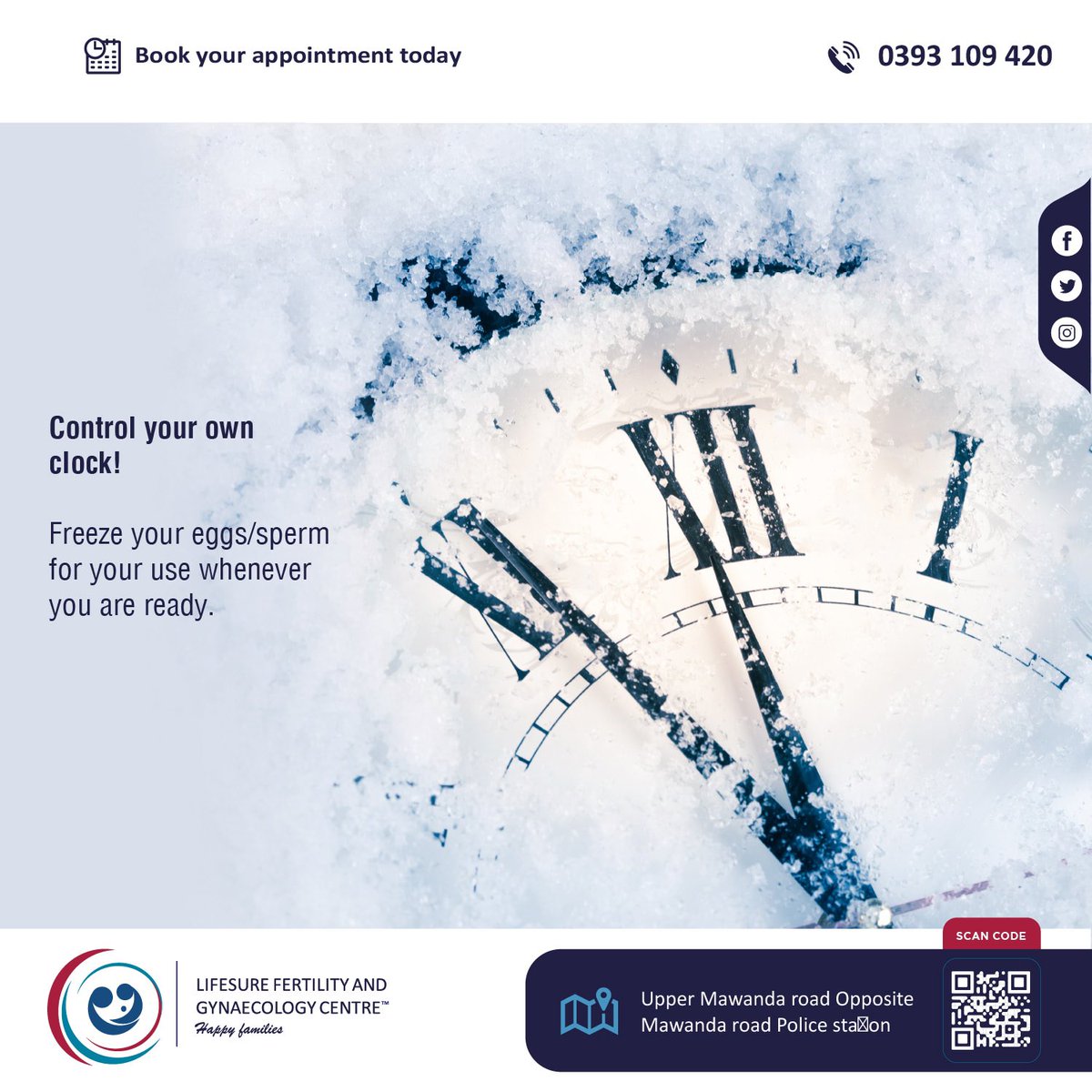 LifesureC's tweet photo. Control your own clock! With us, you can freeze your time thanks to Egg/Sperm Freezing, which enables you to have children whenever you are ready!
Call us on 0393 109 420.
#HappyFamilies #EggFreezing #Conception #BabyBumpAlert #FridayThoughts https://t.co/jHKzo0OzDp