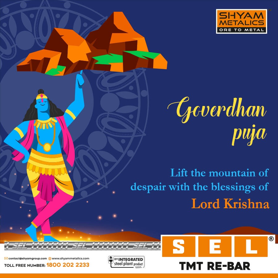 ShyamMetalics's tweet photo. Wishing you strength, happiness and prosperity on this special day. Happy Govardhan Puja
#ShyamMetalics #SELTMTBars #SELTMT #LordKrishna #GovardhanPuja #PillarsOfStrrength https://t.co/yXYU42NxXB