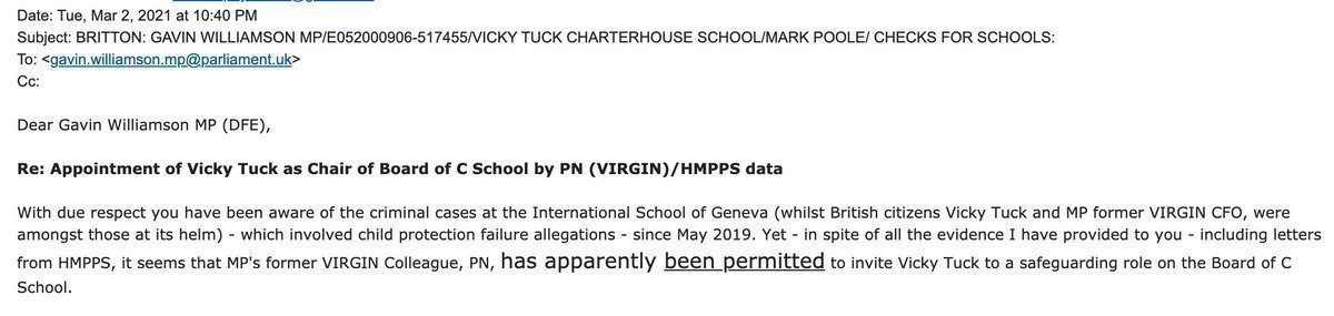 SUSANBR47706704's tweet photo. @RhonddaBryant @nadhimzahawi @Jacob_Rees_Mogg @nadhimzahawi & 'LEVELLING-UP MINISTER'
@michaelgove why has #vickytuck bypassed @CRSChecks (in spite of @hmpps record) whilst her apparent 🇬🇧victims have faced 8yrs alleged/proven torture -incl. by politicians?
@Ofstednews @KateGreenSU @sussex_police @kennardmatt @peterjukes https://t.co/y9NpphFbfD