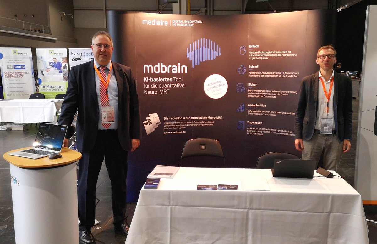 mediaireAI's tweet photo. We'll present our #AI-solution #mdbrain today at #rkr2021 in Dortmund during the #AI lunch symposium. If you are in town feel free to join. There is lots of new data to discuss and new features to discover.
#mri #neuroimaging #radiology #neuroradiology #brain https://t.co/SQRdpD7AwJ
