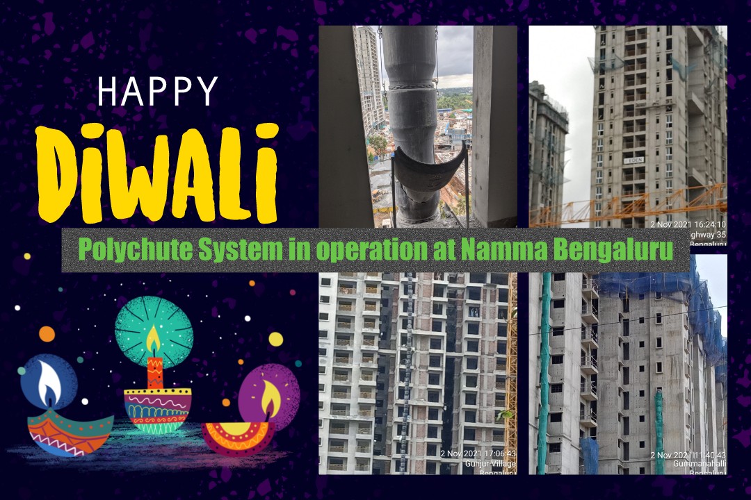NarayanMudumbai's tweet photo. We minimise noise and dust pollution at Construction sites through our time tested/ proven Polychute Debris Evacuation system. Wish all a joyous but environment friendly Deepavali. #debrischutes #highrisebuildings #construction #builders https://t.co/sS1AmsuD6o
