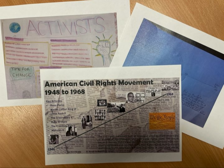 Last month our Equalities and Rights Calendar focused on Black History Month. Some excellent work was produced by <a href="/ArtsGHS/">Miss G</a> classes.
