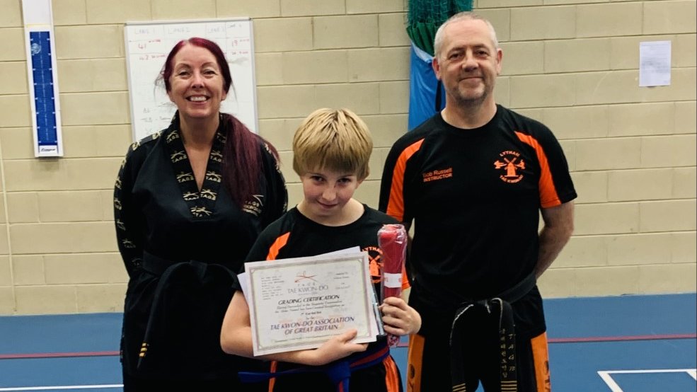 SportFylde's tweet photo. Congratulations to @AKSSport Year 8 student William who recently gained his red belt in Taekwondo 🥋 with the super support of @TKDLytham. Well done William!  
Community Clubs making a difference https://t.co/mGWcMNFc2Z