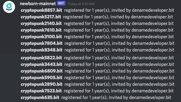 #NFT #DAS #ENS

These accounts are registered by DeName Batch registration.

to get what you want just in one click and you can save for with the link below
app.dename.cn/multitask?invi…

<a href="/realDASystems/">.bit</a>