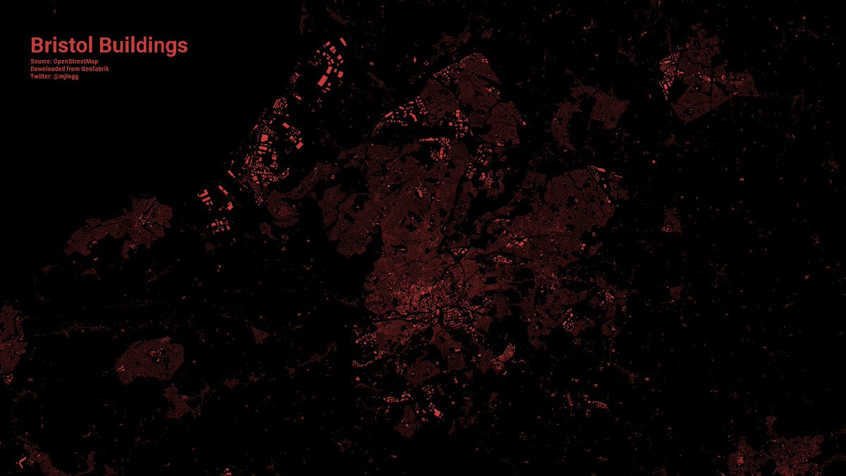 mjlegg's tweet photo. #30DayMapChallenge Day 5: OpenStreetMap

Bristol Buildings with OpenStreetMap data downloaded from GeoFabrik using #QGIS. https://t.co/9qk6yIFvQy