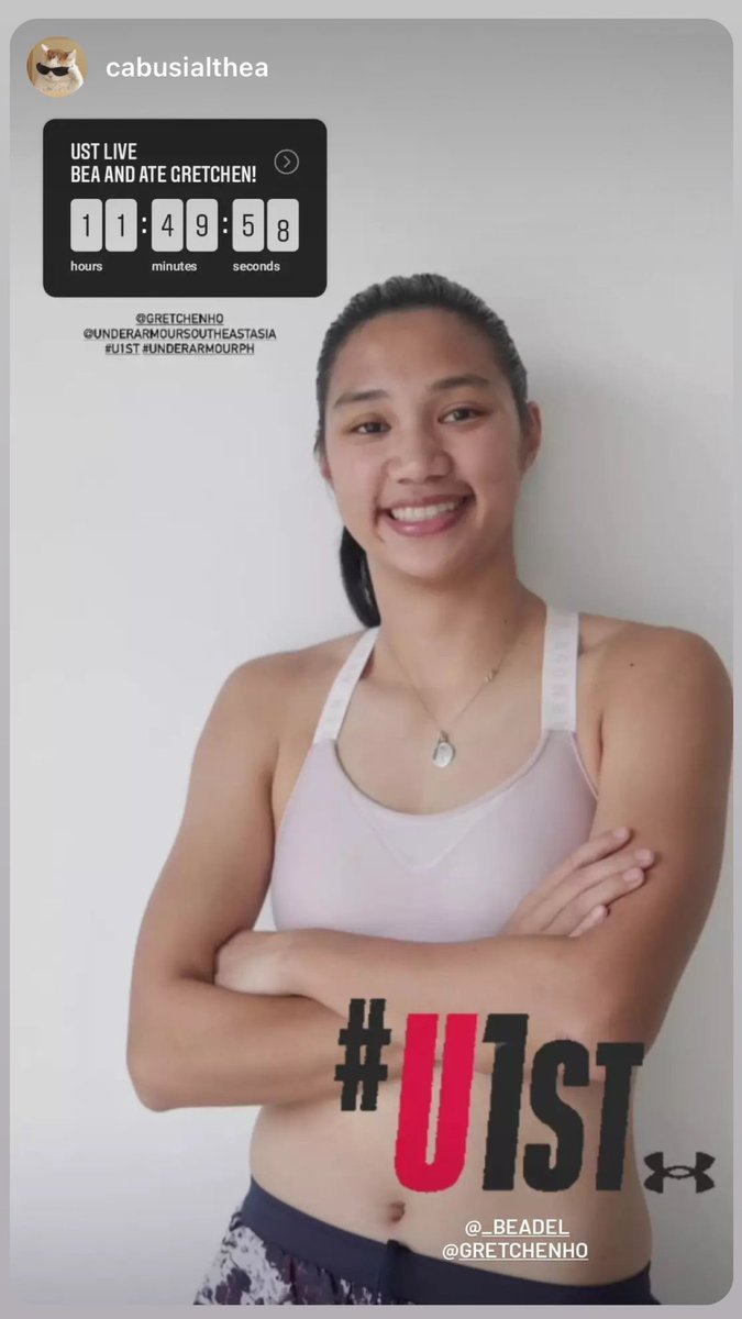 gretchenho's tweet image. Spend Friday night with me &amp;amp; @_beadel and join our #U1st IG Live tonight 9pm! See you! #underarmourph @UnderArmour