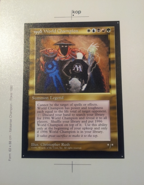 Owl MTG今日のカード】 今日のカード：1996 World Champion 製造枚数