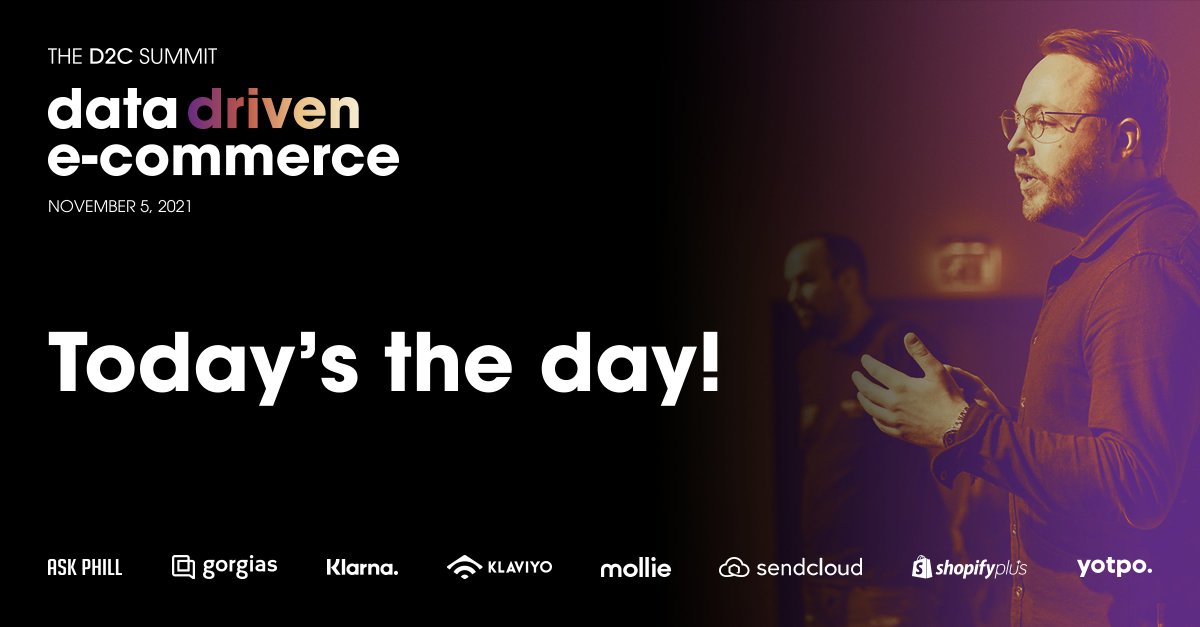 The D2C Summit 2021 kicks off today at 13:00 CET! For last-minute sign ups head to thed2csummit.com now!

<a href="/gorgiasio/">Gorgias 📨</a> <a href="/Klarna/">Klarna</a> <a href="/klaviyo/">Klaviyo</a> <a href="/MolliePayments/">Mollie Payments</a> <a href="/Sendcloud/">Sendcloud</a> <a href="/ShopifyPlus/">Testing Account2</a> <a href="/Yotpo/">Yotpo</a>