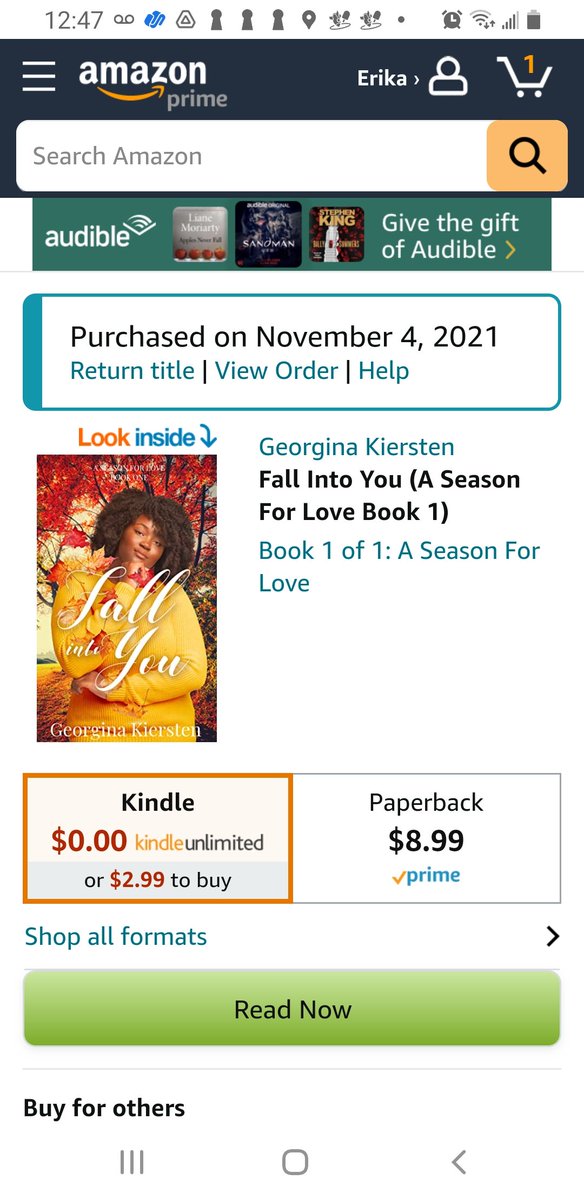 LetsGetHawkward's tweet photo. How am I supposed to sleep when this fall feels #lesfic with bi rep landed on my kindle???? So pumped to read this!!! One chapter won't hurt right??? #RomanceReaders #tbr #BookRecommendation #queerbooks https://t.co/fgmV9Sr1sx
