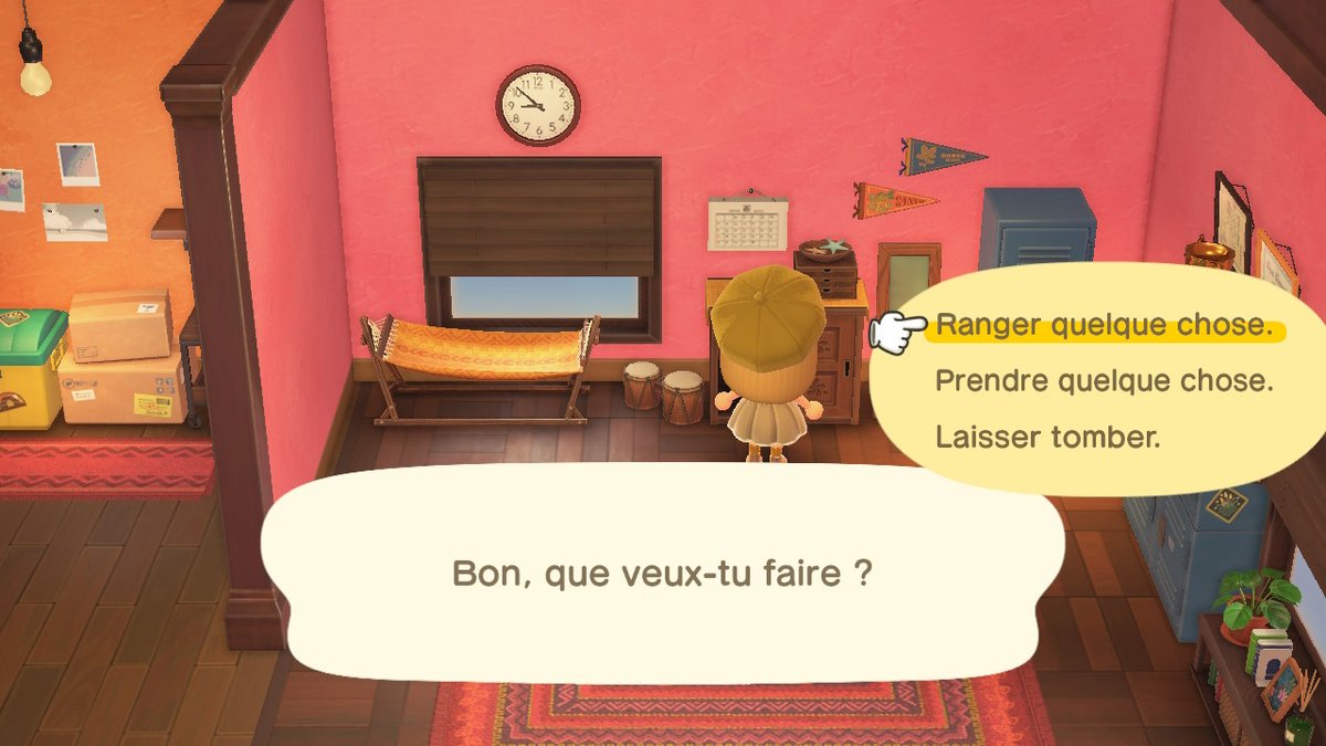 La commode à l'étage de l'agence de Lou permet d'accéder à l'espace de stockage ! #ACNH