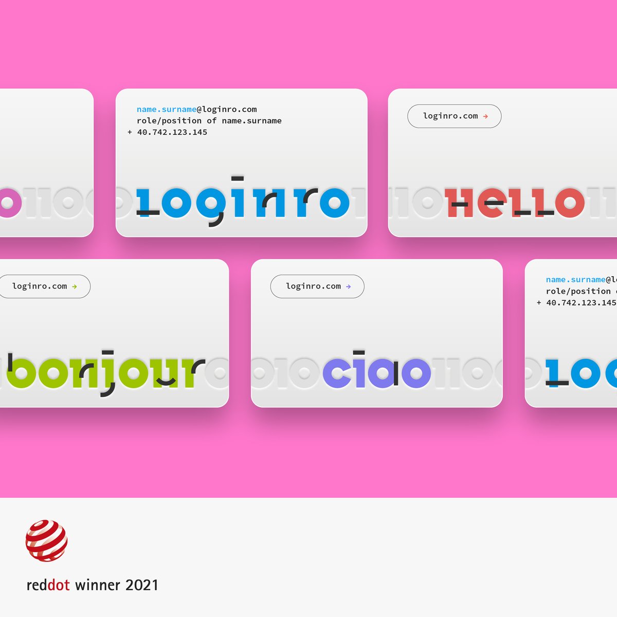 Brandient's tweet photo. Exciting news: our branding project @LoginroC, launched earlier in 2021 and developed by @CiprianBadalan (concept &amp; logo design) and @CipriantRobu (identity program &amp; creative applications) has received a @reddot design award in Brands &amp; Communication Design. 
#designexcellence https://t.co/UJ4ZjE94HF