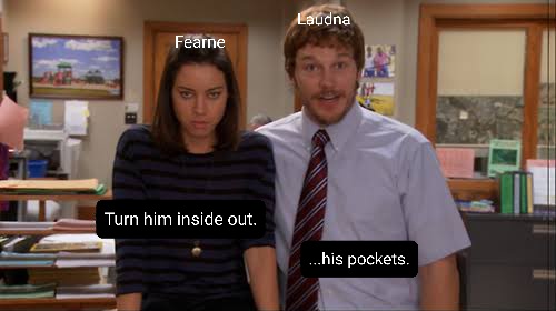 peppersmithlife's tweet photo. Campaign 3, episode 2. 🤣
#CriticalRole #campaign3 #FearneandLaudna #AprilandAndy #CriticalRolespoilers https://t.co/Hyu84HZpgZ