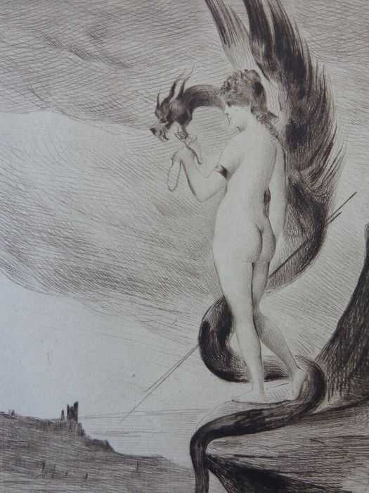 avadesordre's tweet photo. #scrivoarte #scritturebrevi
#NatoOggi nel 1846 il pittore e illustratore francese #JosephApoux noto per le opere macabre ed erotiche

Chimère https://t.co/GbX3YPMU4s