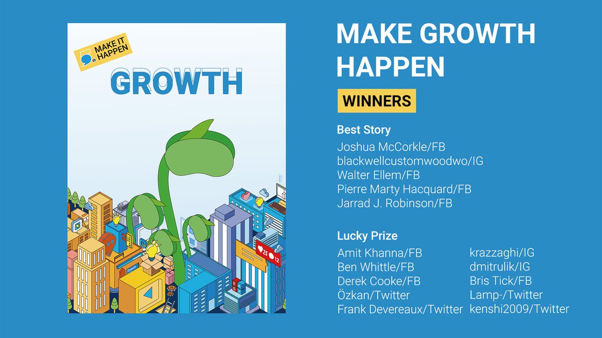 snapmaker's tweet photo. Winners of Maker Growth Happen story contest. Congrats!๐
Click here to read the inspiring, touching, and surprising stories from #Snapmaker users: https://t.co/TWnwbnkcMo.
#GrowWithSnapmaker #Snapmaker5thAnniv https://t.co/7FHHDZIIRg